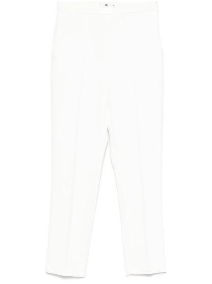 Logo-Plaque Crepe Trousers