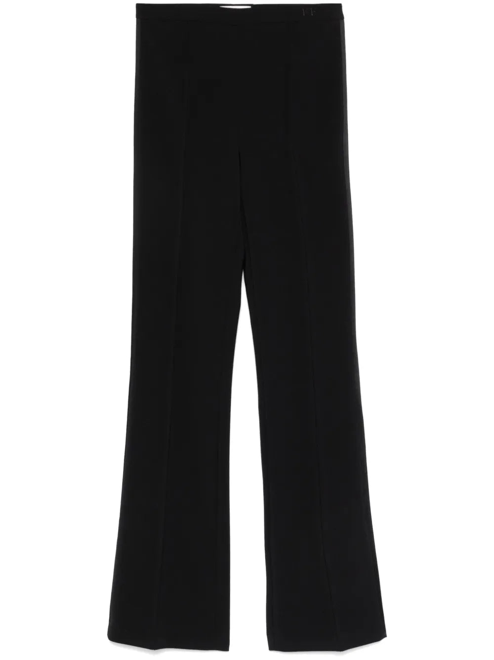 Satin-Trim Crepe Trousers
