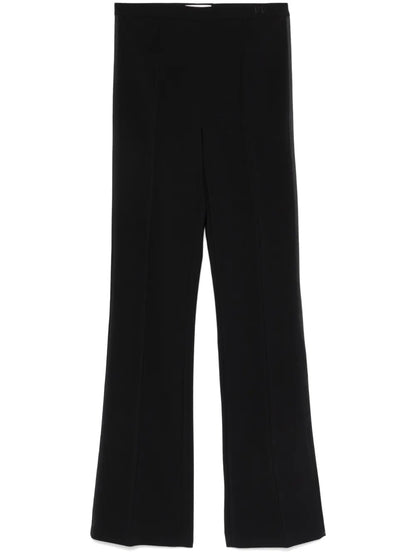 Satin-Trim Crepe Trousers