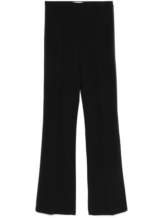 Satin-Trim Crepe Trousers