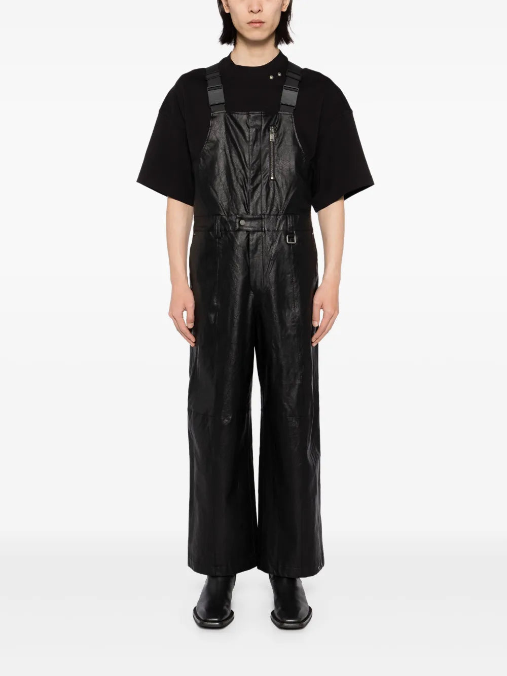 Choices Faux Leather Jumpsuit