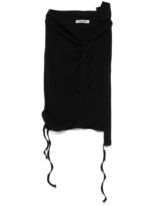 Fine-Ribbed Mini Skirt