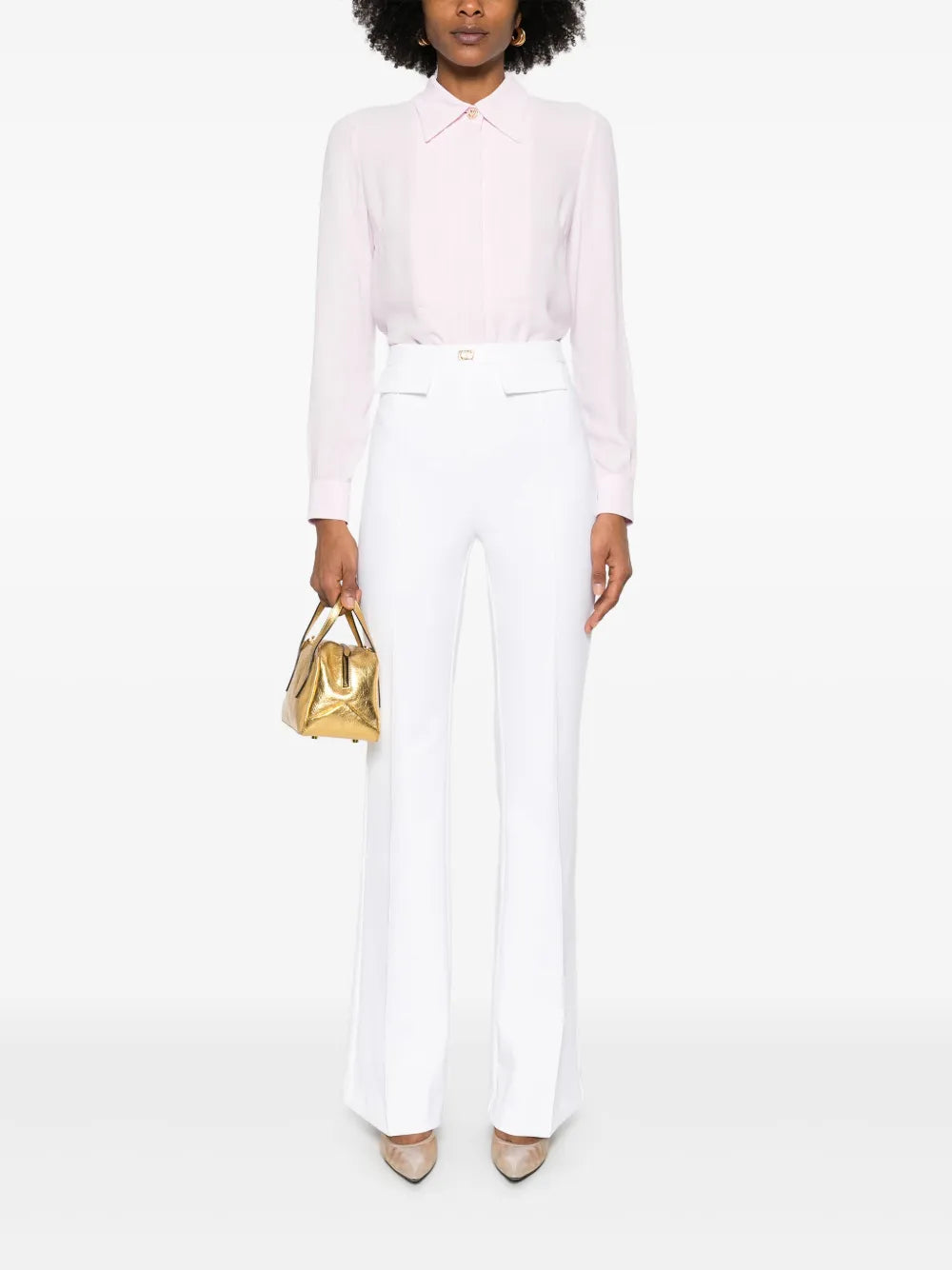 Logo-Plaque Crepe Trousers