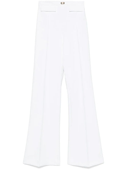 Logo-Plaque Crepe Trousers