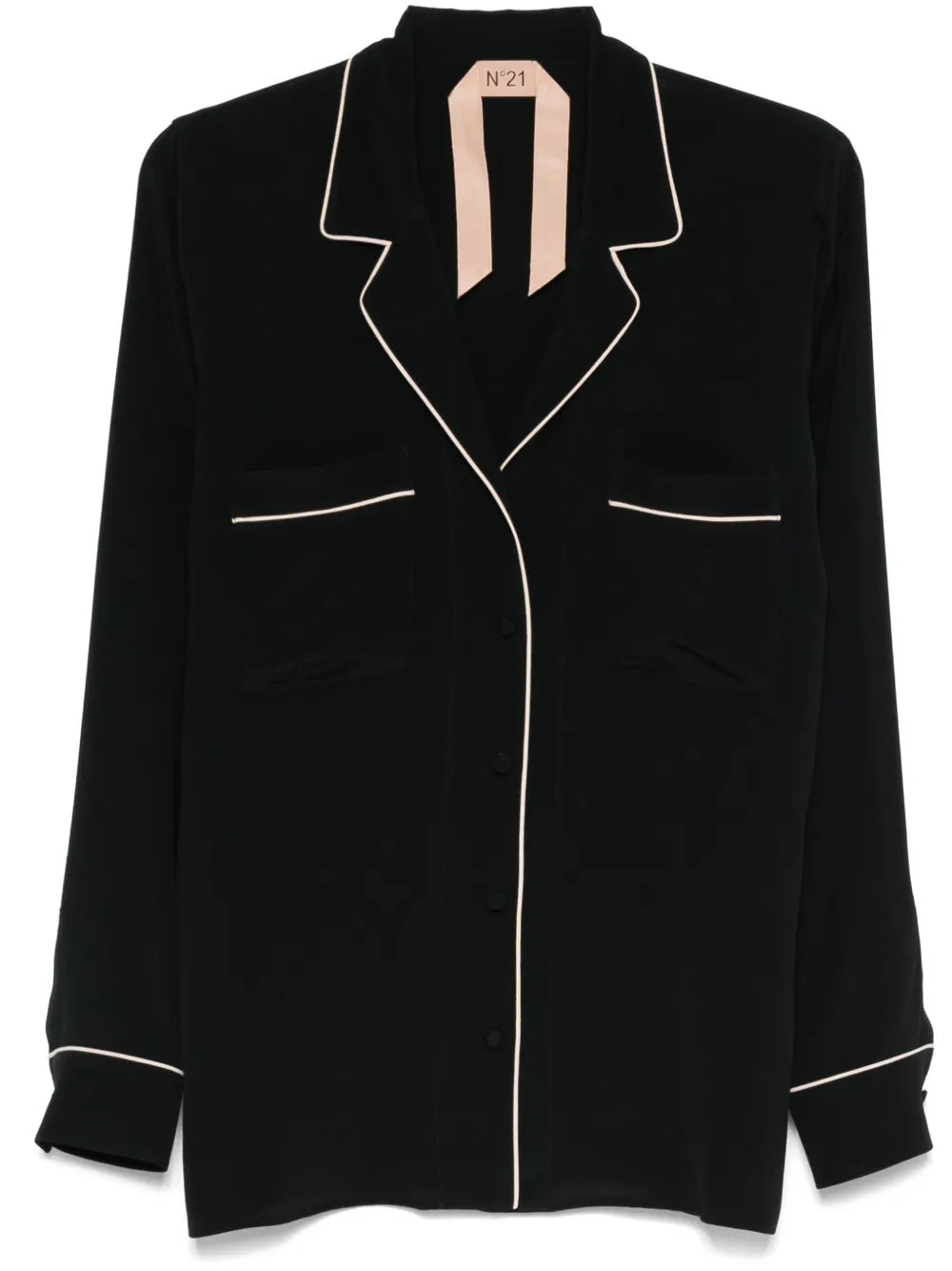 Piped Trim-Detail Shirt