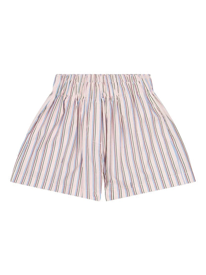 Stripped Wide-Leg Shorts