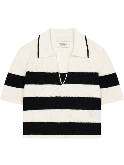 Cropped Knitted Polo