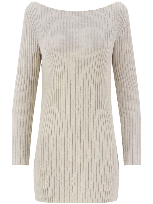 Knitted Lurex Mini Dress