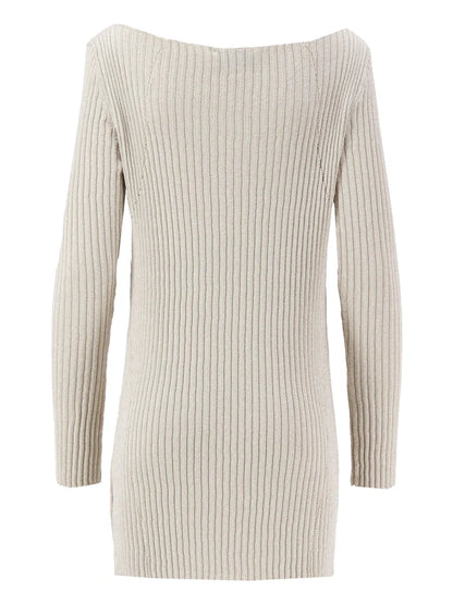 Knitted Lurex Mini Dress