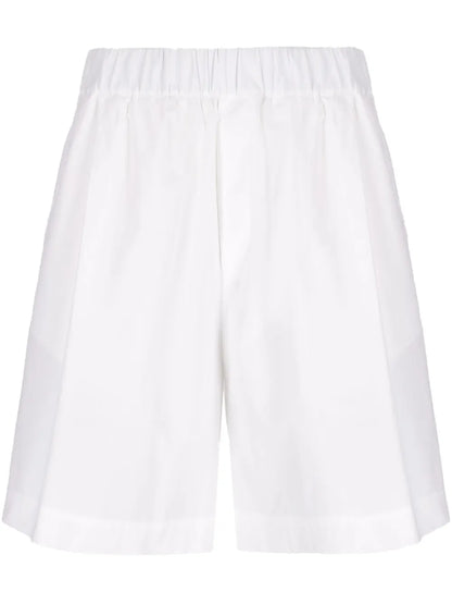 Wide-Leg Cotton Shorts