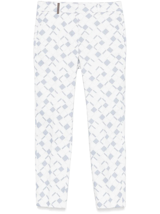 Geometric-Print Trousers