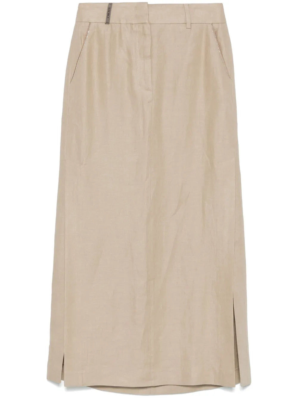 Bead-Embellished Midi Skirt