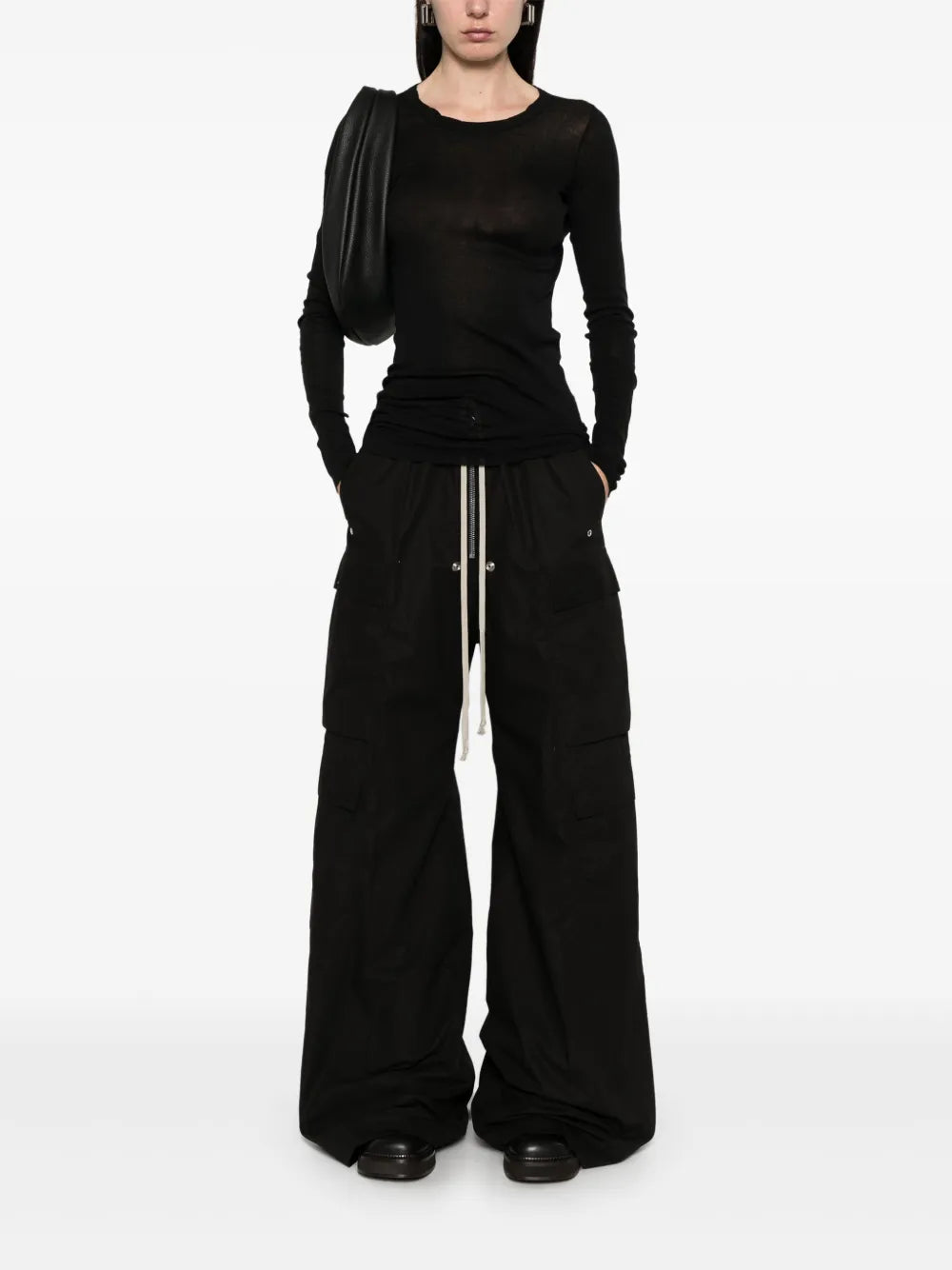 Fine-Ribbed Long-Sleeve T-Shirt