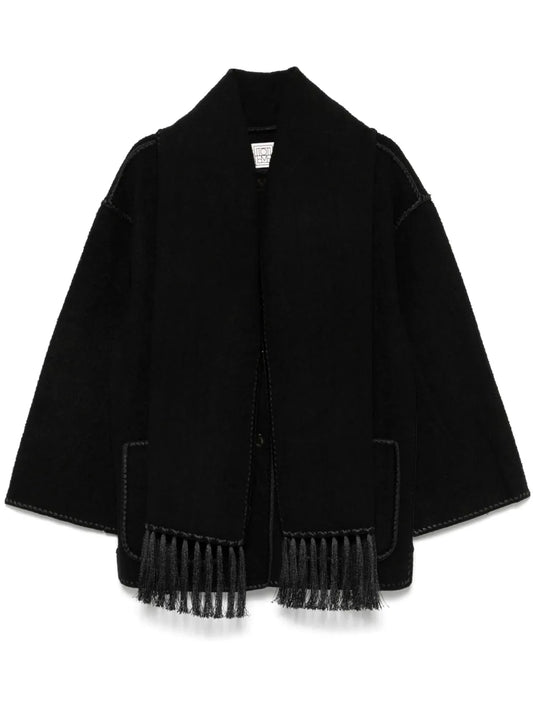 Scarf-Detail Coat