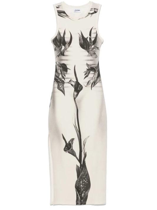 Floral-Print Midi Dress
