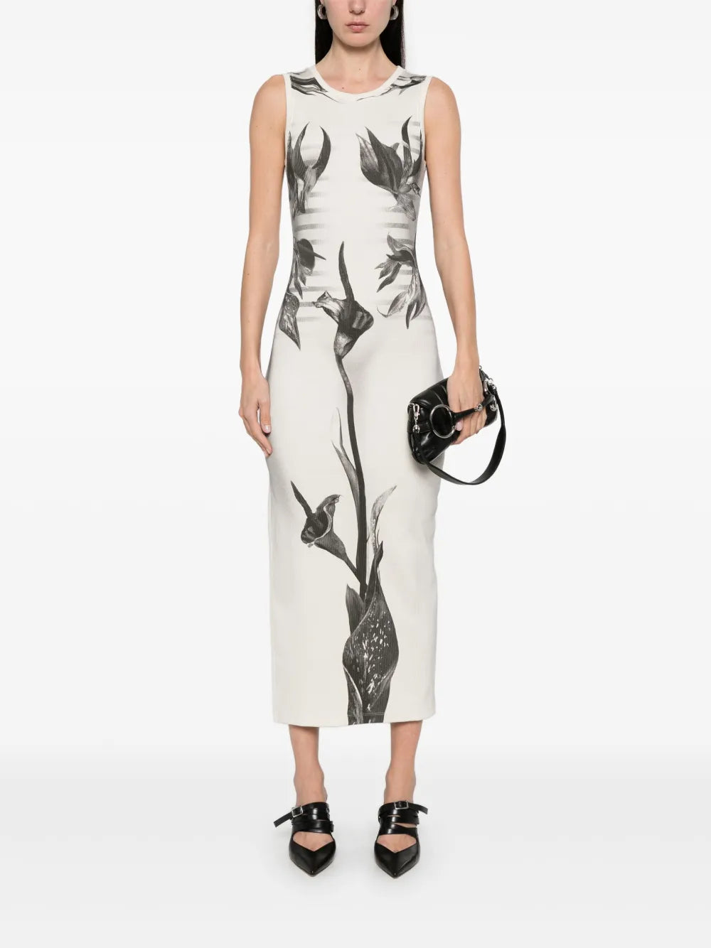 Floral-Print Midi Dress