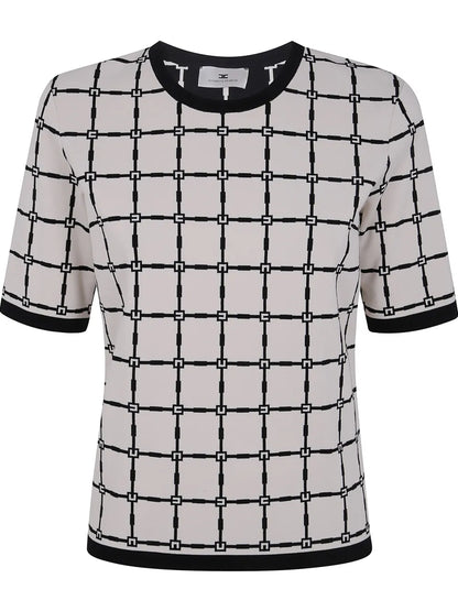 Patterned-Jacquard T-Shirt