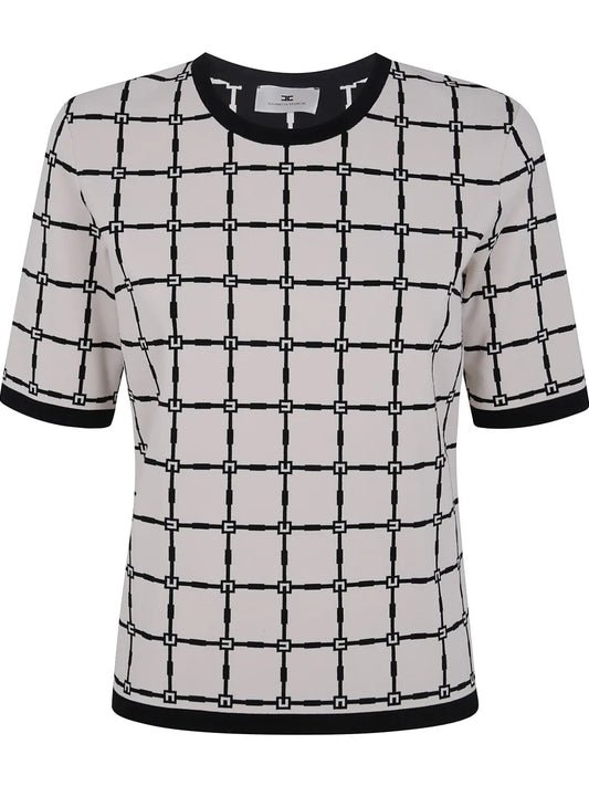 Patterned-Jacquard T-Shirt