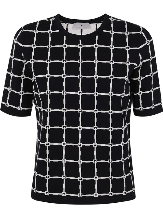 Patterned-Jacquard T-Shirt