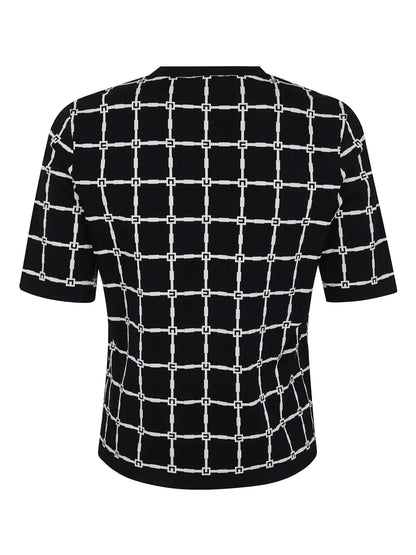 Patterned-Jacquard T-Shirt