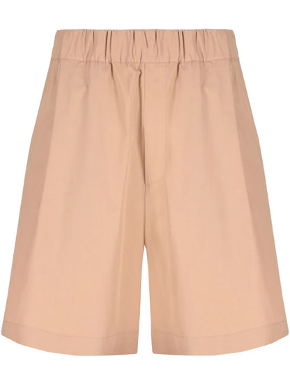 Wide-Leg Cotton Shorts