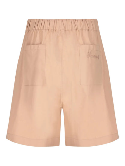 Wide-Leg Cotton Shorts