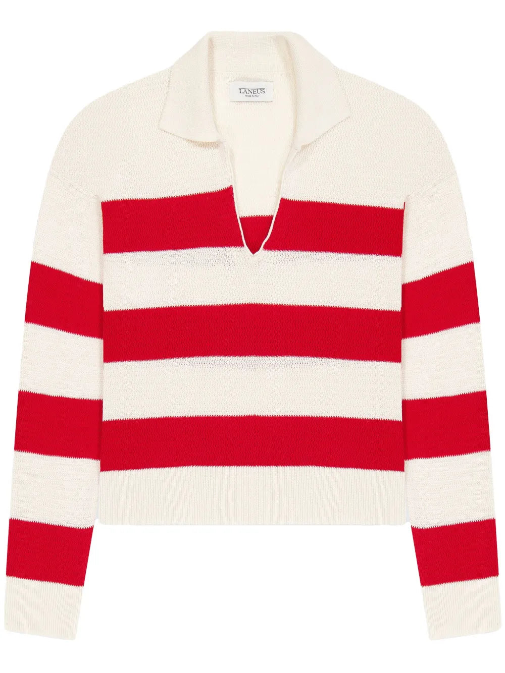 Knitted Long-Sleeve Polo