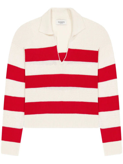Knitted Long-Sleeve Polo