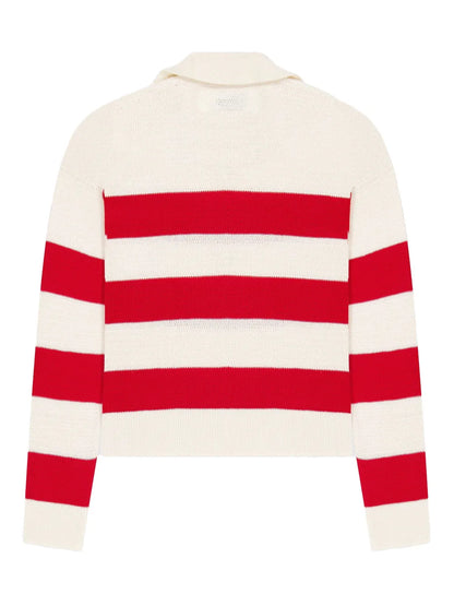 Knitted Long-Sleeve Polo