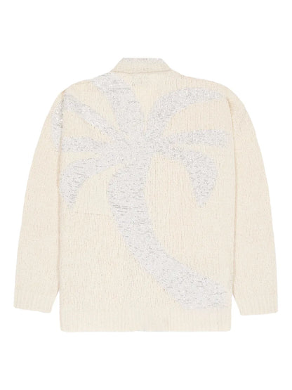 Knitted Boxy Jacquard Cardigan
