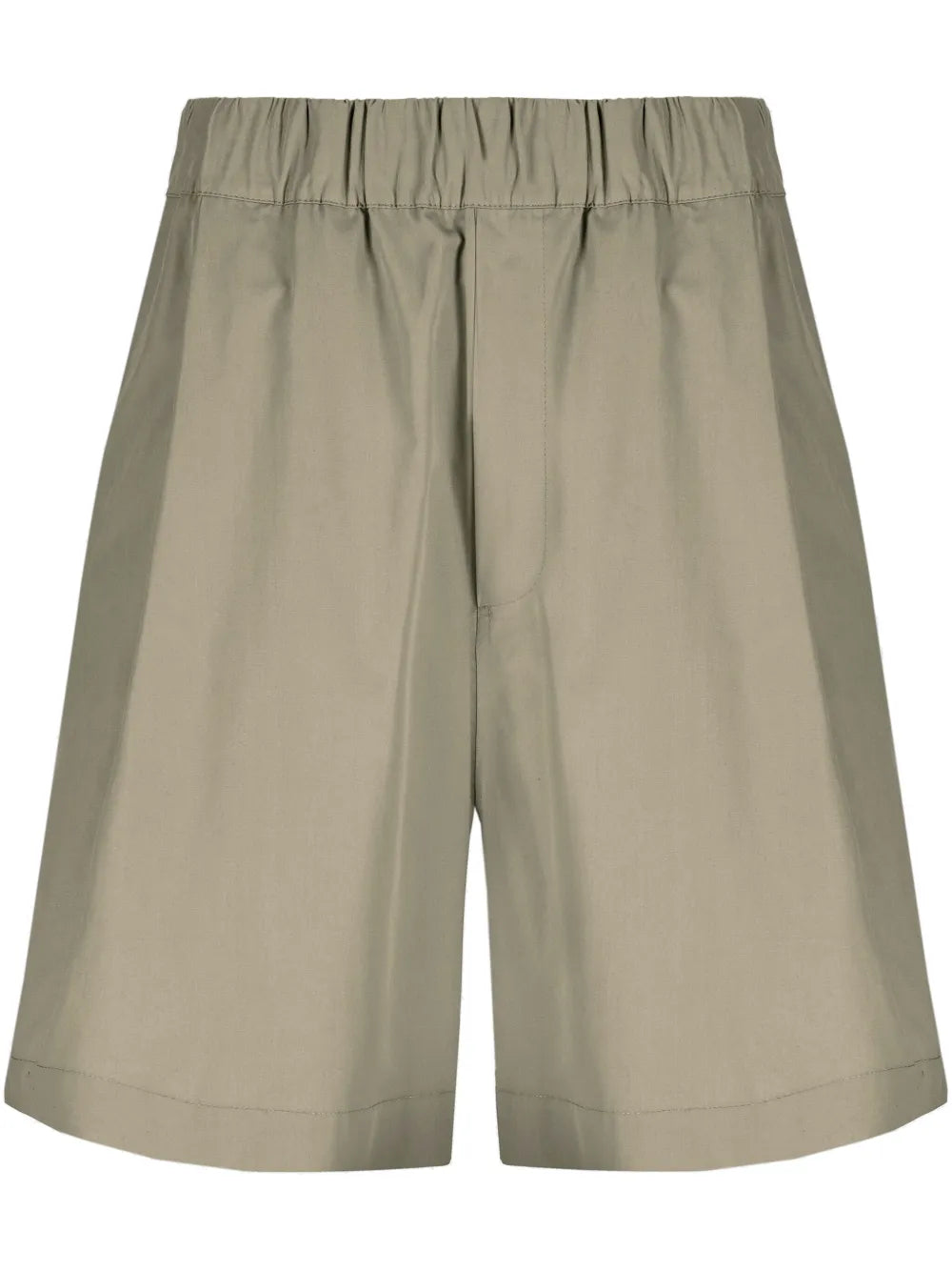 Cotton Wide-Leg Bermuda Shorts