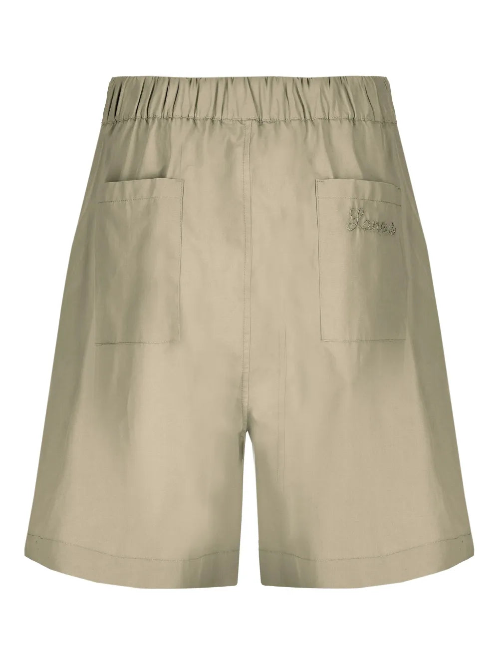 Cotton Wide-Leg Bermuda Shorts