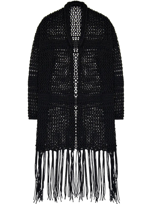 Oversize Open-Knit Cardigan