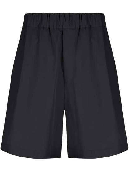Wide-Leg Cotton Shorts
