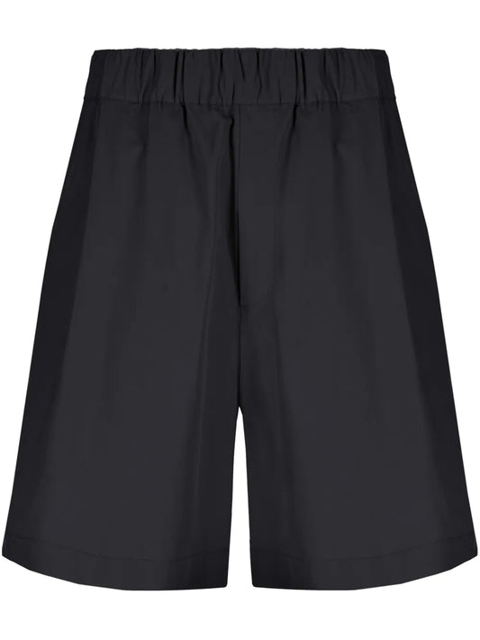 Wide-Leg Cotton Shorts