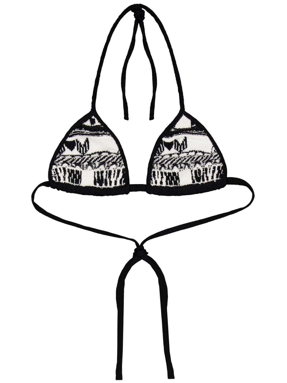 Intarsia-Knit Logo Bikini Top