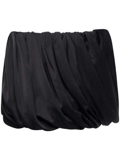 Rolled-Hem Mini Skirt