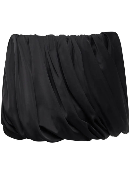Rolled-Hem Mini Skirt