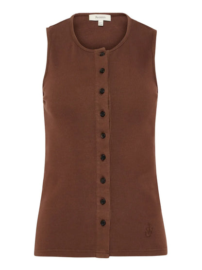 Fine-Ribbed Tank Top