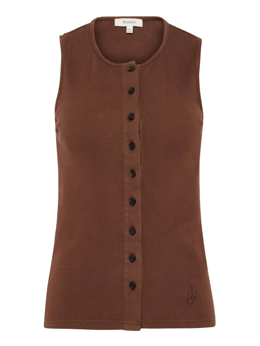 Fine-Ribbed Tank Top