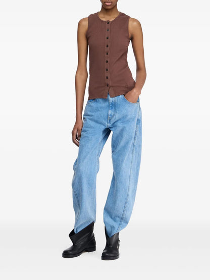 Fine-Ribbed Tank Top
