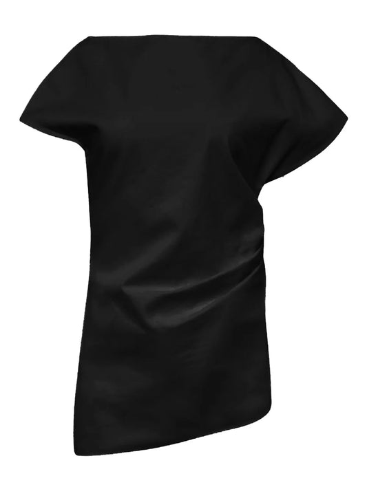 Draped Asymmetric Blouse