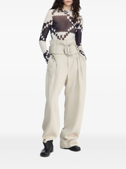 Gathered-Detail Trousers