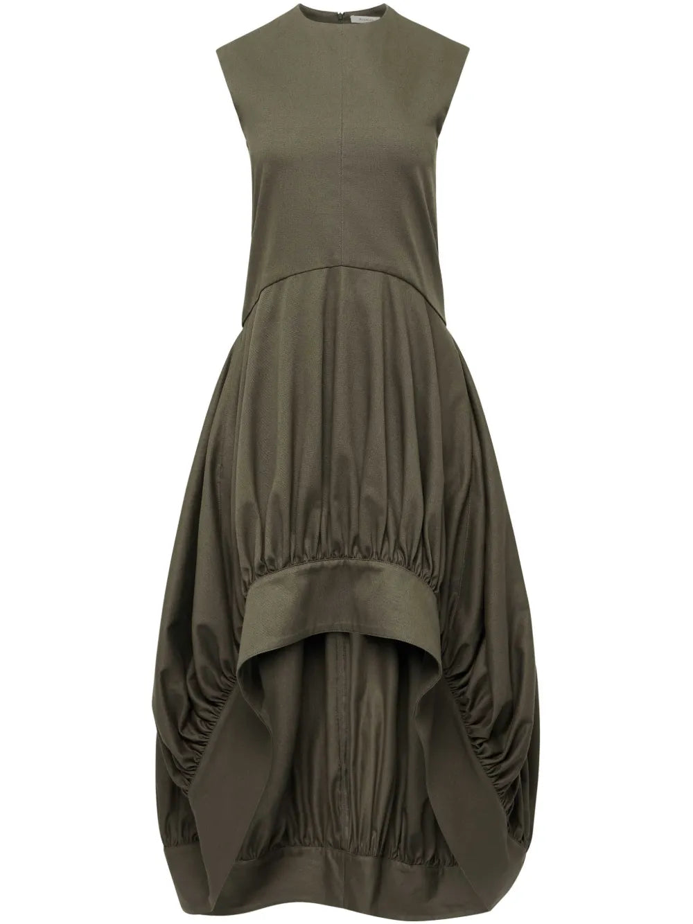 Balloon-Hem Midi Dress