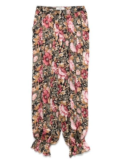 Pleated Silk Trousers