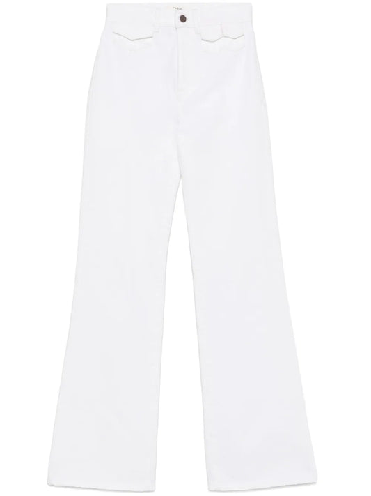 High-Waisted Straight-Leg Jeans
