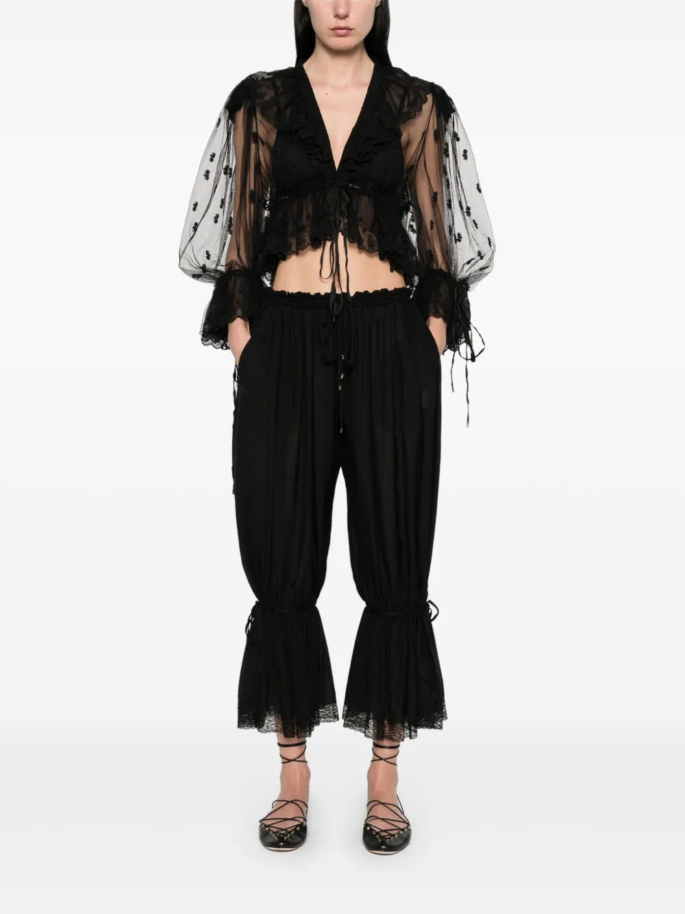 Cinched Cropped Trousers