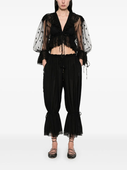 Cinched Cropped Trousers