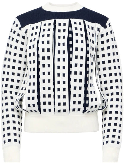 Jacquard Slit Sweater