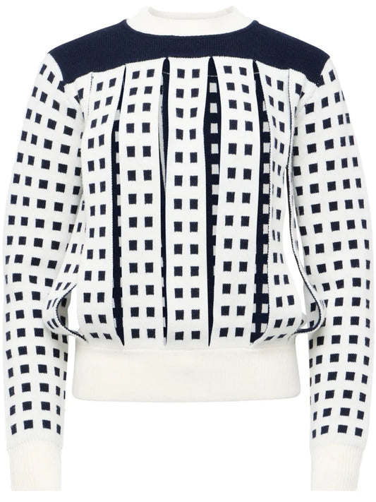 Jacquard Slit Sweater